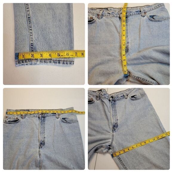 Levi's 522 Jeans Vintage 90's Women's Plus Size 20 Light Wash FLAWED - Picture 12 of 15